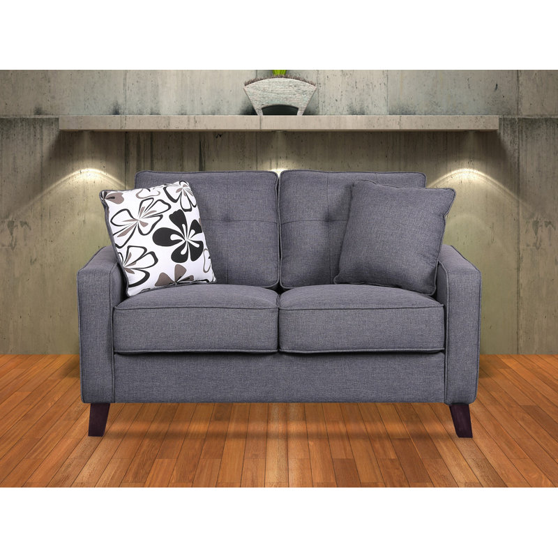 Oliver Salgado 51" Linen Square Arm Loveseat Wayfair